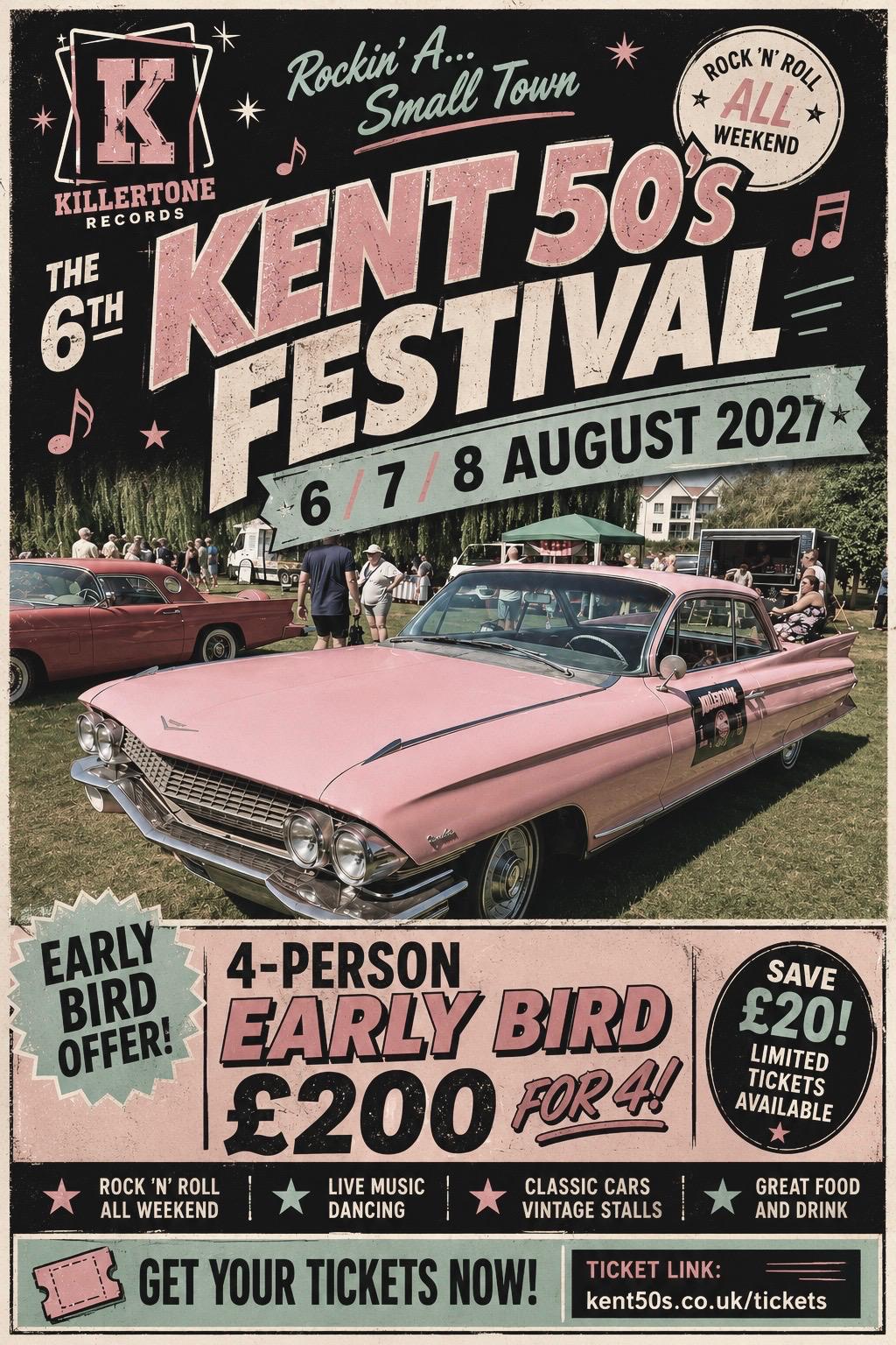 2027 50s Festival Early Bird FOUR Person Ticket Offer
