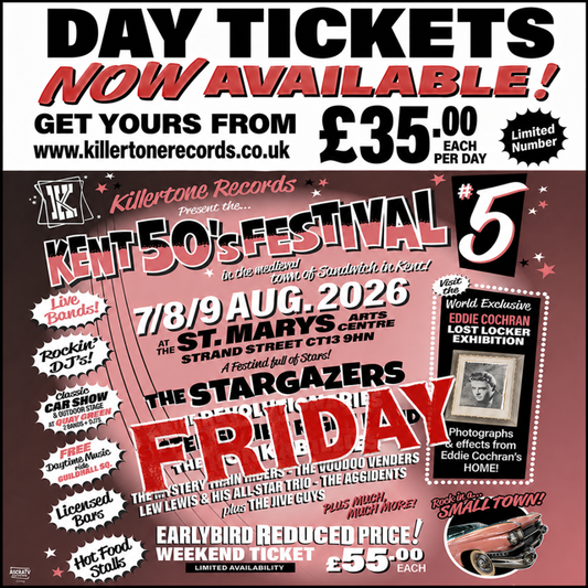 FRIDAY - DAY TICKETS!      FRIDAY 7th August 2026