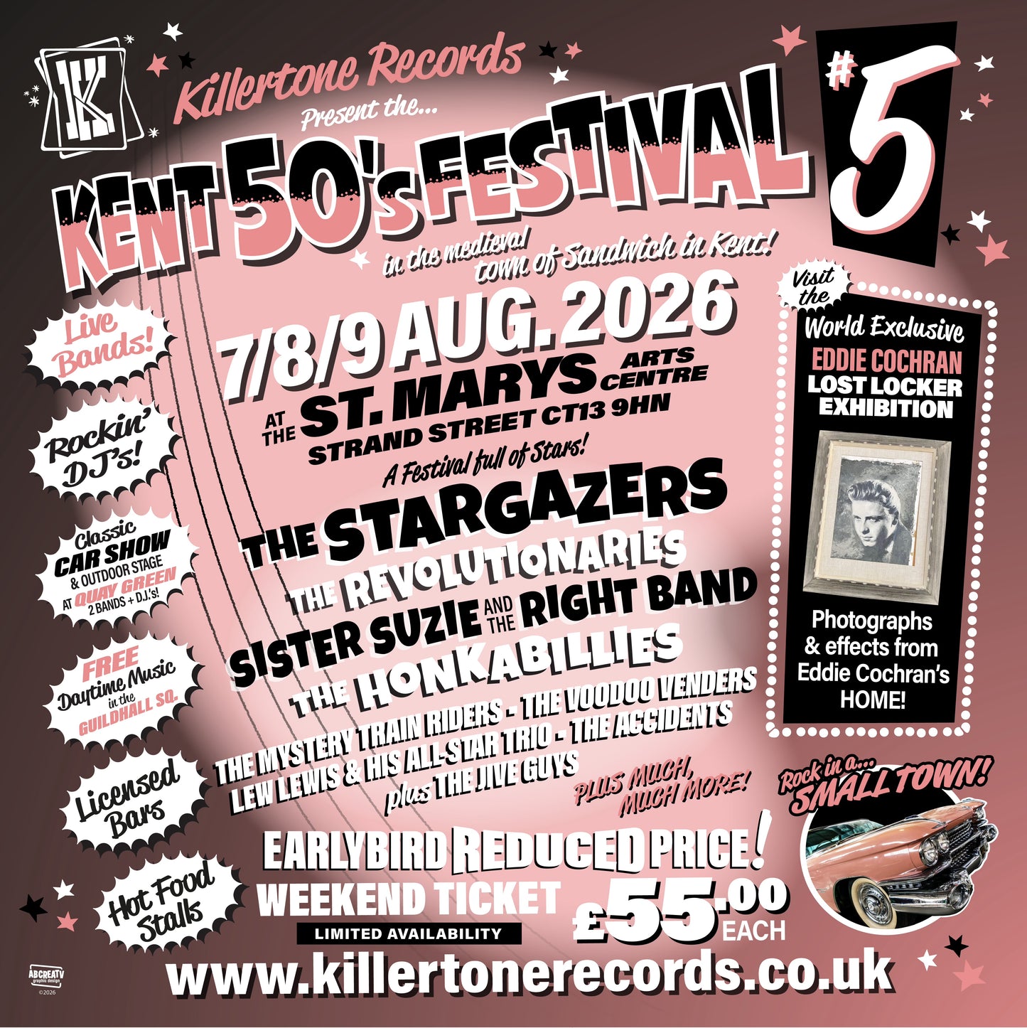 Early bird!! discount ! The Kent 50's Festival 2026